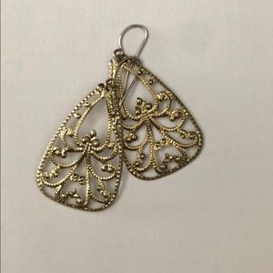 Silver gold earrings